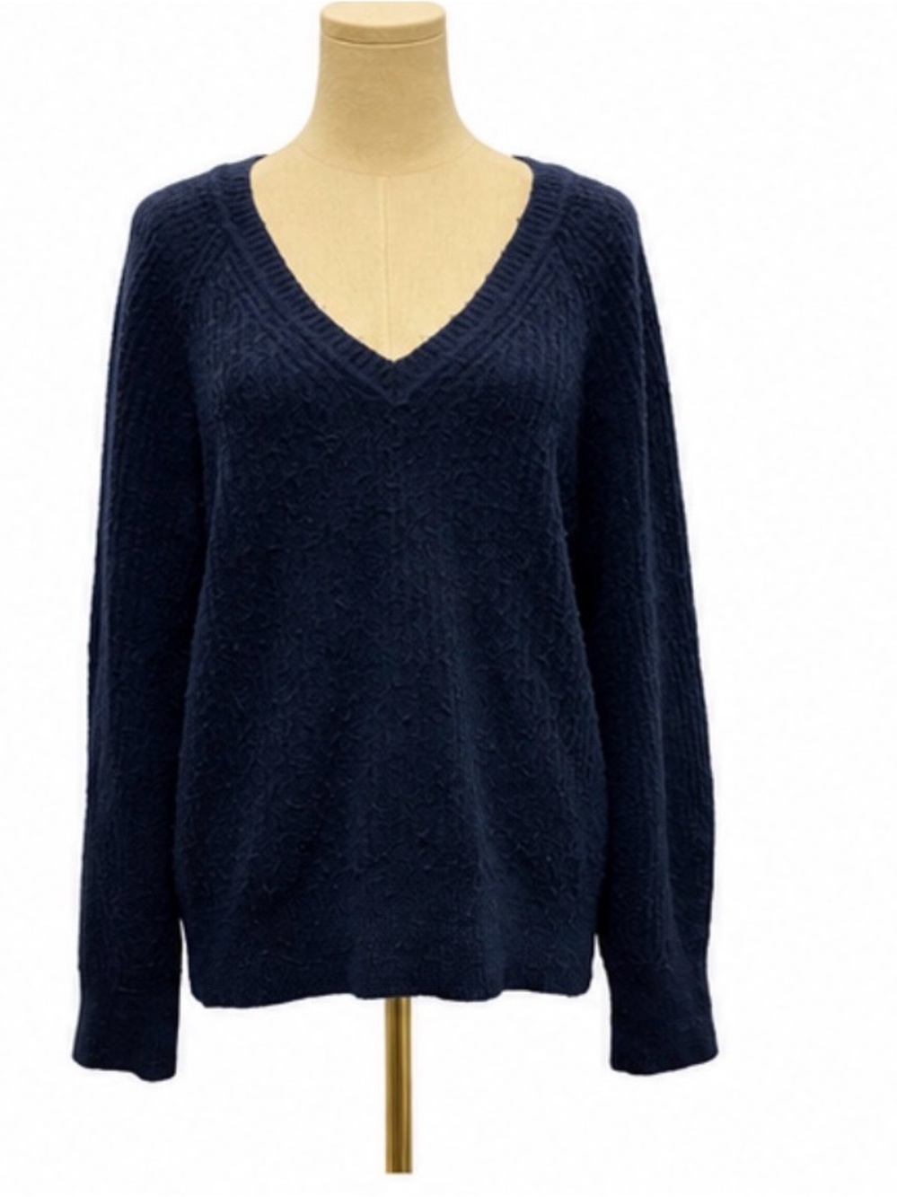 Athleta Merino Wool Blend V-Neck Sweater Size Large